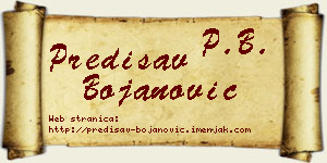 Predisav Bojanović vizit kartica